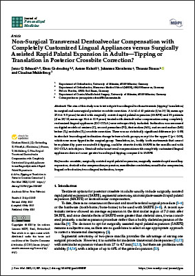 Non-Surgical Transversal Dentoalveolar Compensation with Complet