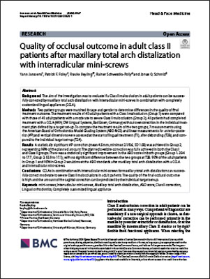 Quality of occlusal outcome in adult class II patients after max