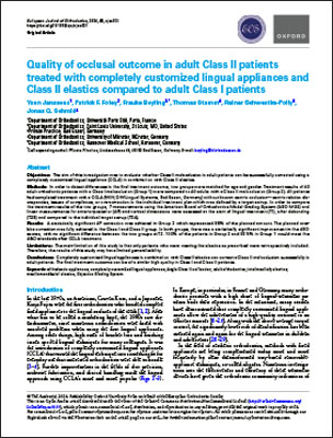 Quality of occlusal outcome in adult Class II patients treated w